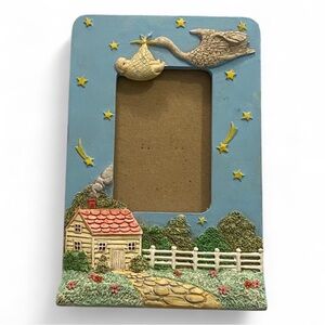 Vintage 3D baby picture frame